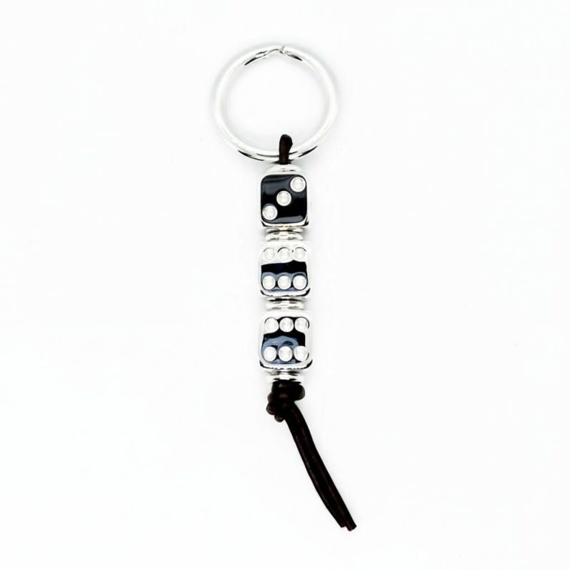 Portachiavi in Cuoio Dadi