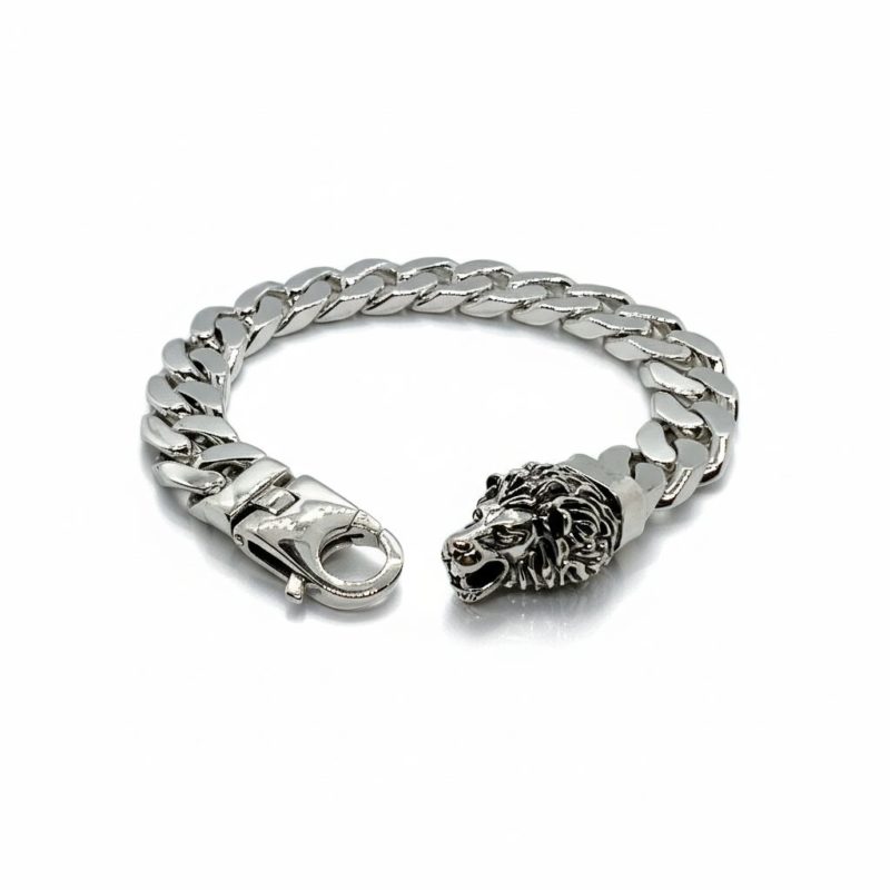 Grumetta Bracelet in Silver with Lion Head Closure