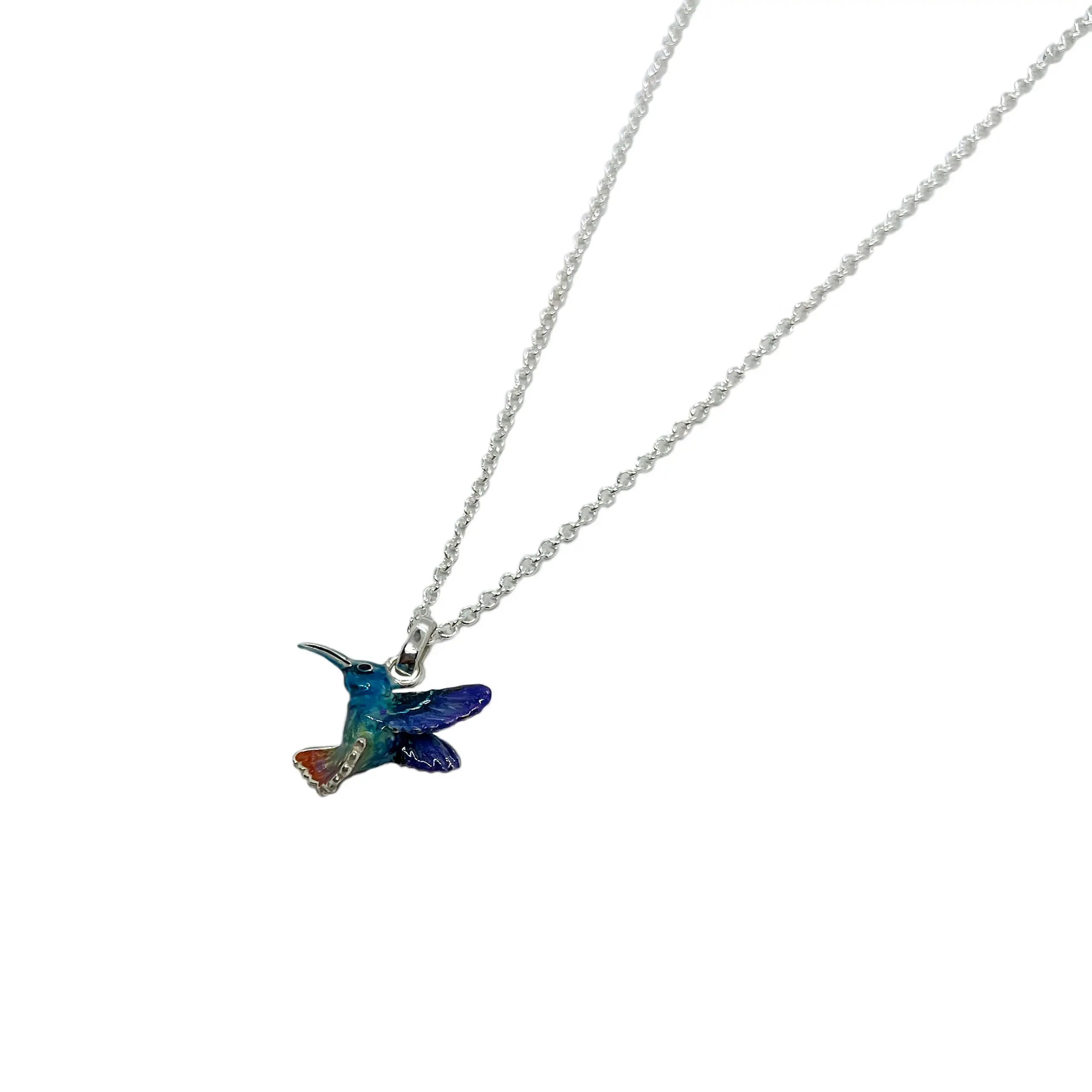 Hummingbird Charm Necklace - Image 3