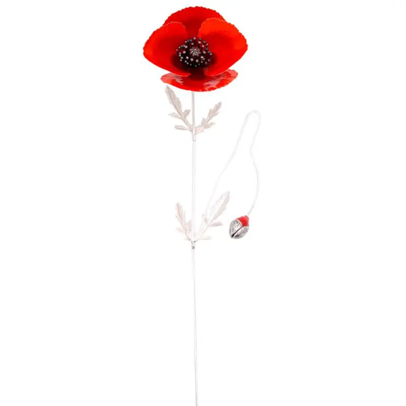 Flower Poppy Red with Bud