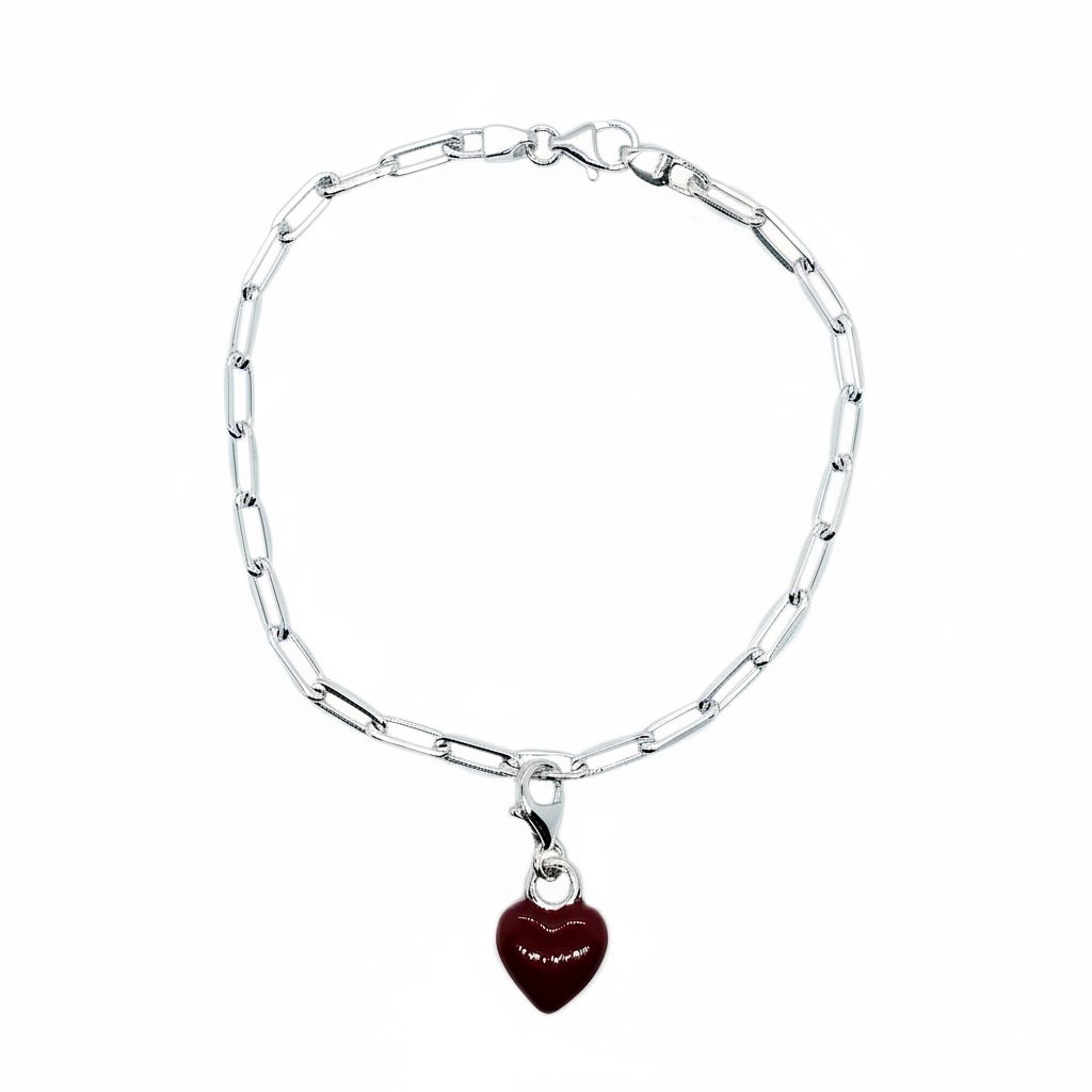 Bracciale Link con Charm Cuore
