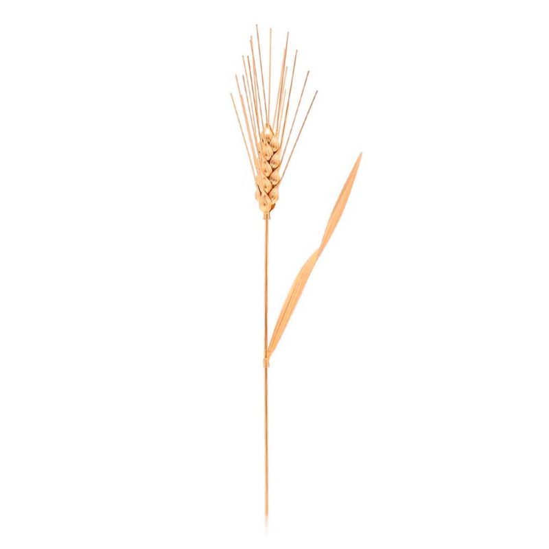 Ear of Wheat Gold Plated and Patinated
