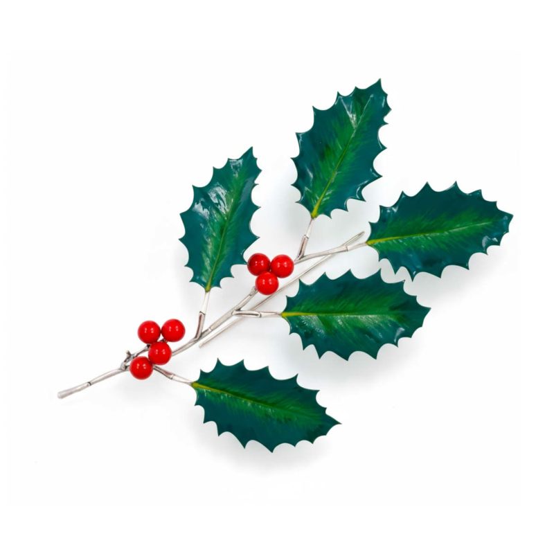 Hand-Enamelled Holly