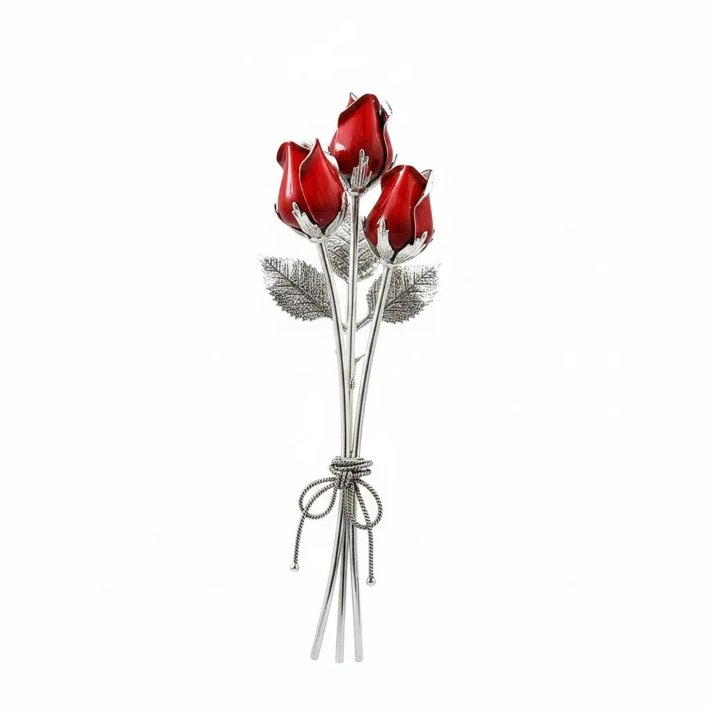 Mazzolino Rose Dallas Rosse 17 cm