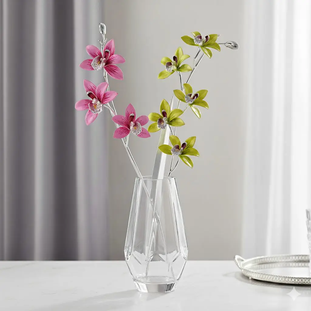 Orchidea Cymbidium 2 fiori cm 44,50 - immagine 2